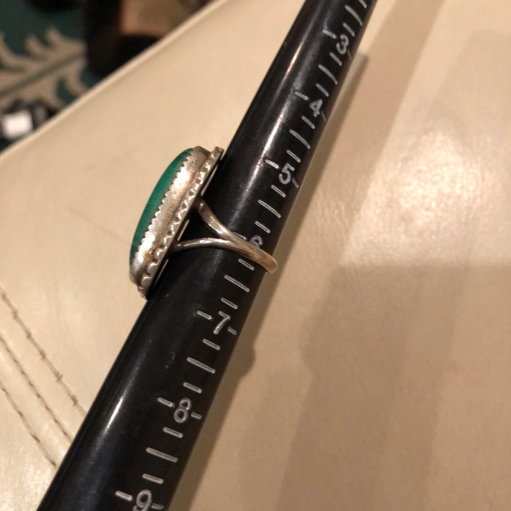 Malachite Sterling Silver Ring - image 4